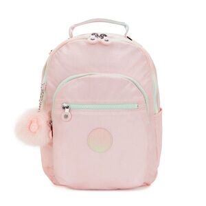 NWT - Kipling Seoul Small Metallic Tablet Backpack in Blush Metallic